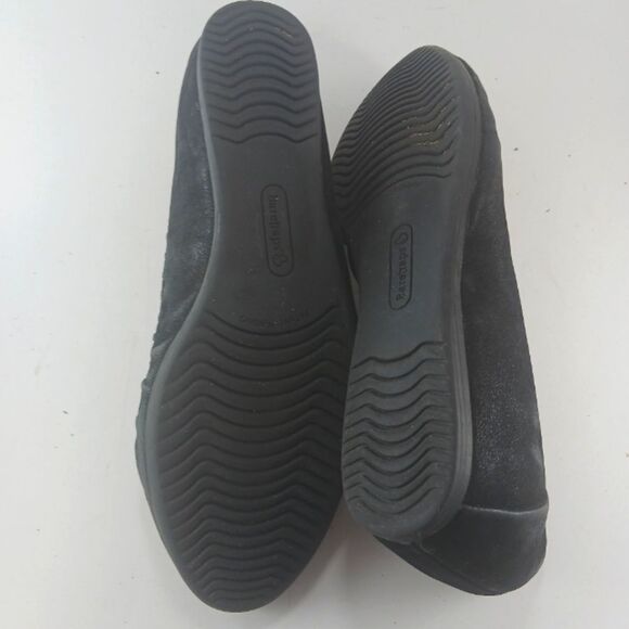 Beartraps Norma Round Toe Wedge Slip On Ballet Flats Women's 8.5 Black 1.5" Heel - Picture 9 of 9